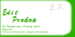 edit prokop business card